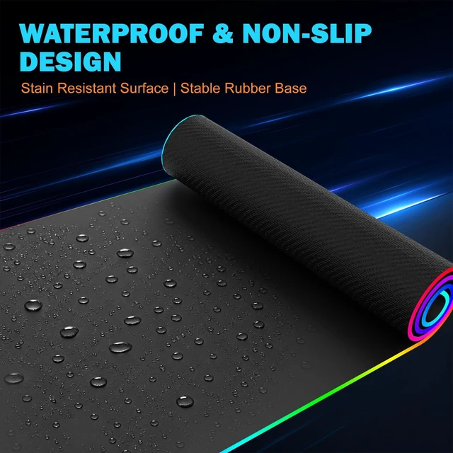 Alt view image 5 of 7 - Gaming Mouse Pad Wireless Charging Magnetic Rotating Phone Stand | RGB Desk Mat Extended Large LED Mouse Pad 800x300x4mm, Waterproof Non-Slip Keyboard Mat (Adapter Not Included)
