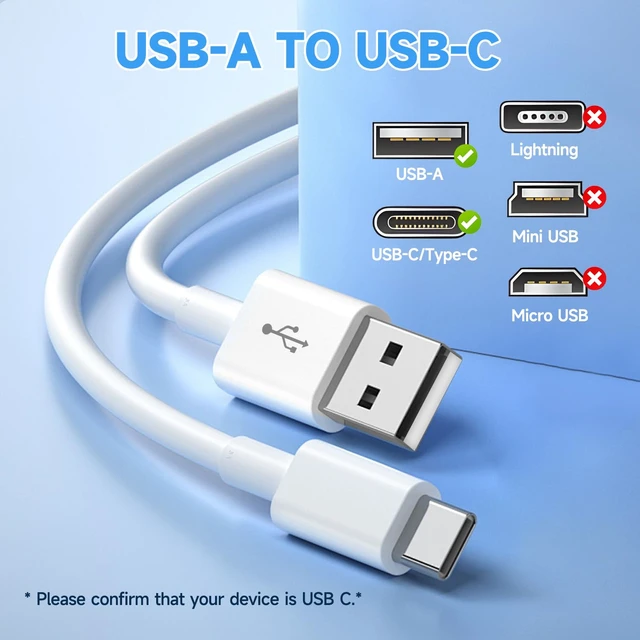 Alt view image 2 of 7 - 10ft/3M Long USB C Cable, USB A to USB C Power Charging Cord for Blink Mini 2/Outdoor 4, Ring Pan-Tilt Indoor Cam, eufy Cam S3 Pro, SoloCam S340/S350/S220/C210, and More Devices-White