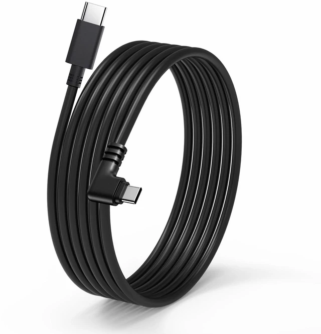 Main image of USB C to C Dash Cam Power Cord for Dashcam Rear View Mirror Cam, 90-Degree | L-shaped USB-C Charging Cable for Car Camera, 11.5ft Long Charger Wire