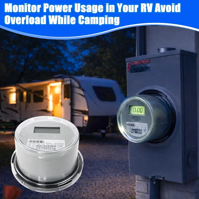 Alt view image 3 of 6 - 240 V 2-Wire Digital KWH Meter High-Precision LCD Watt Meter for RV/Home/Workshop Energy Usage Monitoring, ANSI C12.1 Compliant, Easy Install, Supports up to 200A TA30