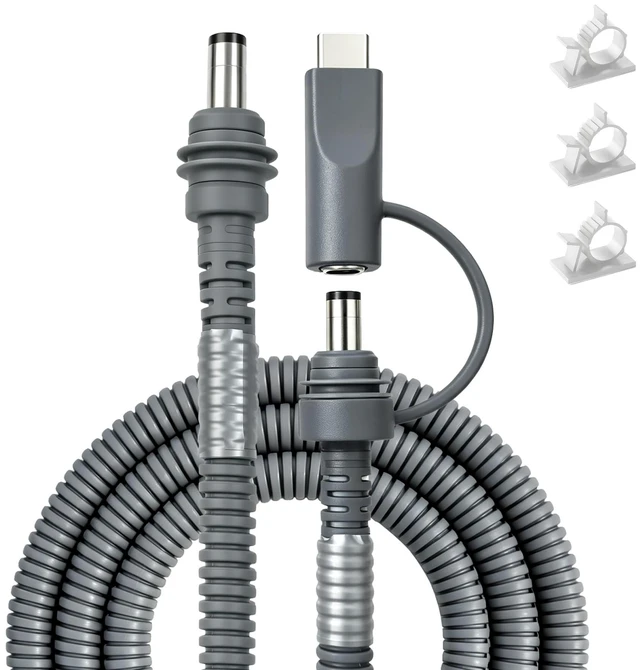 Main image of 2-in-1 Starlink Mini Power Cable, 10ft Replacement Starlink Mini Cord | Starlink Mini Cable with Cable Sleeve, DC to DC & USB C to DC Power Cable,Starlink Mini Accessories, Work with 100W+PD Source