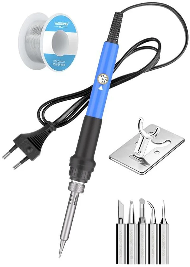 Main image of 60w Soldering Iron Kit with Knob Control for Electronics Repair & DIY | Solder One And Insert Heater Heat Set Insert Tool Ergonomic Handle Design Fast Heating Response Stable