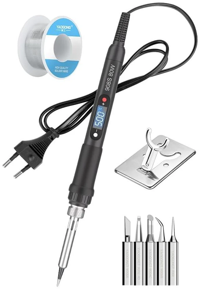 Main image of 80W Digital Soldering Iron,Adjustable Temperature for Electronics Repair | Digital Temperature Display Adjustable Heat Control Ergonomic Handle Design Fast Heating Response Comfortable Long-Term Use