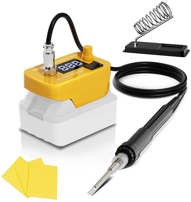 Main image of Cordless Soldering Iron Station for Dewalt 20V Max Battery(Tool Only)-with 2 Auxiliary Helpers Digital LCD Display Fast Heating Up Portable Electric Soldering Iron for DlY,Appliance Repair
