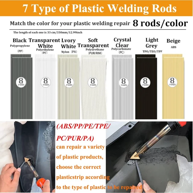 Alt view image 4 of 7 - 100W Plastic Welder, 2-in-1 Plastic Welding Kit with Soldering Iron Tips & 56Pcs Rods, 3-Speed Temperature Control Soldering Iron Gun, Professional Surface Repair Tool for Car Bumper,Dashboard, Kayak