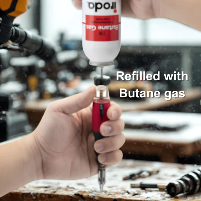 Alt view image 6 of 7 - Portable Butane Soldering Iron Kit | 4-in-1 Cordless Pro Heat Tool with Torch Tip & Compact Pouch | Fast 18s Heat-Up | Pro-50K EDC (Butane is not included)