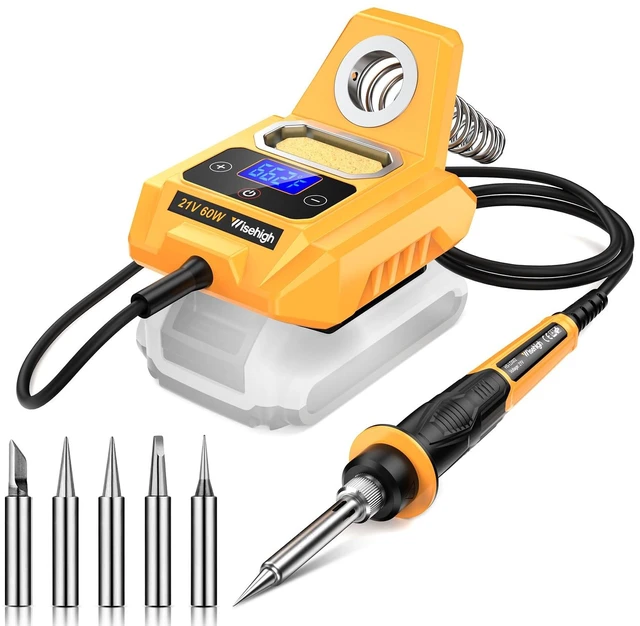 Main image of Cordless Soldering Station Compatible with Dewalt 20V Max Battery - Digital Display, Soldering Iron Station Fast Heating Up Soldering Station for DIY, Appliance Repair (Battery Not Included)