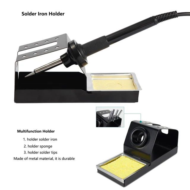 Alt view image 5 of 6 - Soldering Station Kit, 936D 60W Solder Iron Station Rapid Heat Up | With LED Digital Display Soldering Tip,Solder Wire, Tweezers, And Desoldering Pump For repair