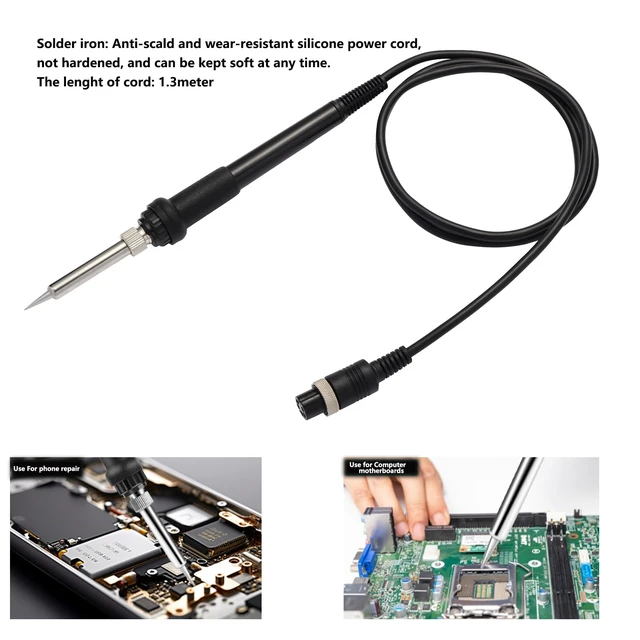Alt view image 4 of 6 - Soldering Station Kit, 936D 60W Solder Iron Station Rapid Heat Up | With LED Digital Display Soldering Tip,Solder Wire, Tweezers, And Desoldering Pump For repair