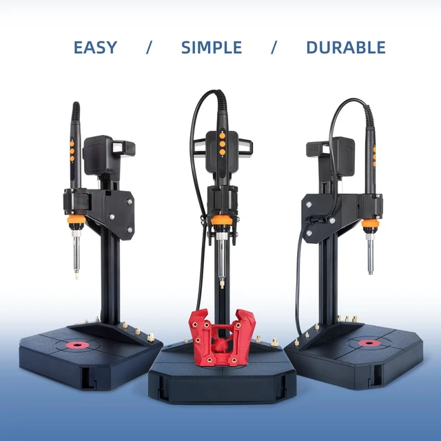 Alt view image 6 of 7 - Vertical Heat Set Insert Tool with 90W Soldering Iron for 3D Printed Parts | Vertical Press Design for Precise Insert Installation, Built-In Drawer & Cord Management for a Cleaner Workspace