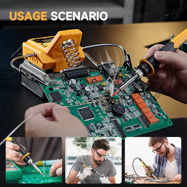 Alt view image 6 of 7 - Cordless Soldering Station for Dewalt 20V Max Battery with 2 Helping Hands | Soldering Iron Kit (Tool Only), LCD Display, / Conversion, Auto Sleep, for DIY Repair, PCB Rework,Electronics Maintenance