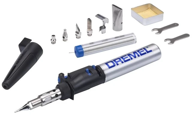 Main image of VersaTip Precision Butane Torch, Cordless Soldering Iron (2000-7) | Temperature Control, 7 Accessories for Soldering, Pyrography, Hot Cutting, Paint Removal