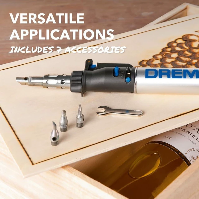 Alt view image 3 of 7 - VersaTip Precision Butane Torch, Cordless Soldering Iron (2000-7) | Temperature Control, 7 Accessories for Soldering, Pyrography, Hot Cutting, Paint Removal