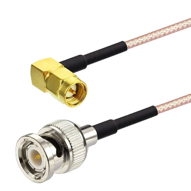 Alt view image 5 of 5 - 20inch SMA Male to BNC Male Adapter RG316 Coaxial Cable 2-Pack | Right Angle SMA to BNC Cables for Baofeng radio Two Way Handheld Radio Wireless LAN Devices WiFi External Antenna etc