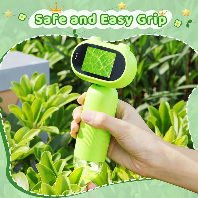 Alt view image 5 of 7 - Pocket Microscope for Kids, 2'' IPS 1080P Magnifier with Light | 16MP Mini Digital Microscope 1000X, 8 LEDs, Compatible with PC, Includes 8GB card