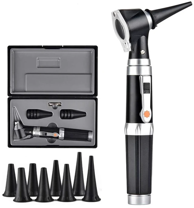 Main image of 3X Otoscope with LED Handheld Ear Magnifier Scope for Doctor & Home | Portable Ear Check Scope with 8 Specula Caps & Storage Case for Adults, Kids, Pets, Dogs, Cats