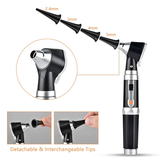 Alt view image 3 of 7 - 3X Otoscope with LED Handheld Ear Magnifier Scope for Doctor & Home | Portable Ear Check Scope with 8 Specula Caps & Storage Case for Adults, Kids, Pets, Dogs, Cats