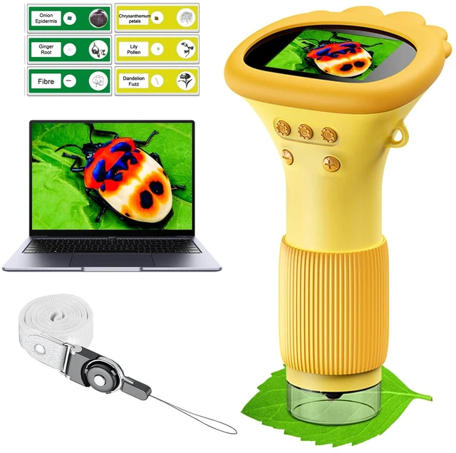 Main image of Kids Microscope Pocket Microscope -1000X Portable Microscope for Kid | Photo and Video Mini Microscopes | 2'' Digital Little Scientist Microscopes for 3-10 Age Years Old Boys Girls Toys Gifts