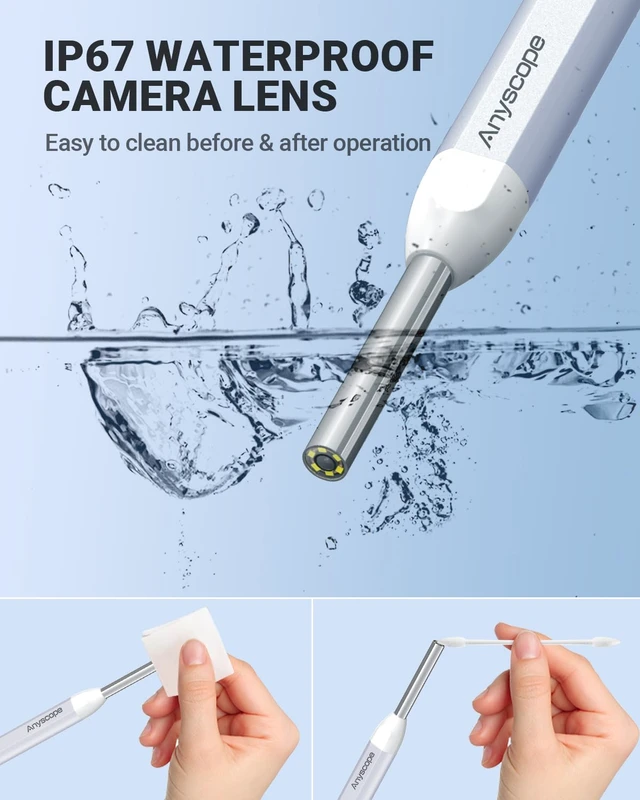 Alt view image 7 of 7 - Otoscope with Gyroscope, Ear Scope Camera, Compatible with iPhone/Android | Ear Camera with Gyroscope, Plug & Play, 3.9mm Otoscope With Light, Photo & Video, Split-screen mode,Earwax Removal Kit