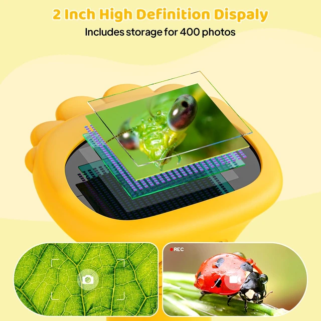 Alt view image 2 of 7 - Kids Microscope 1000X Portable Microscope for Kids, Photo & Video Miniscope Pocket Microscope Gifts, 2'' Digital Screen 2026 for Boys Girls Age 3-12
