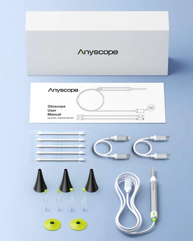 Alt view image 7 of 7 - Digital Otoscope, Video Ear Scope Camera Compatible with iPhone/Android | 3.9mm Otoscope with Light, Plug & Play, Photo & Video, Split-screen mode, Earwax Removal Kit for Home Cleaning Checking