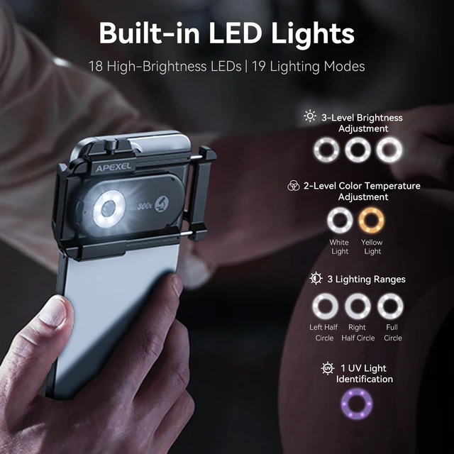 Alt view image 5 of 7 - 300X Portable Pocket Microscope, Professional for Micro-Organisms | Universal Clip, Mini Pocket Micro Phone Lens, Explore Micro-Electronics, Biological Specimens, Material Structures