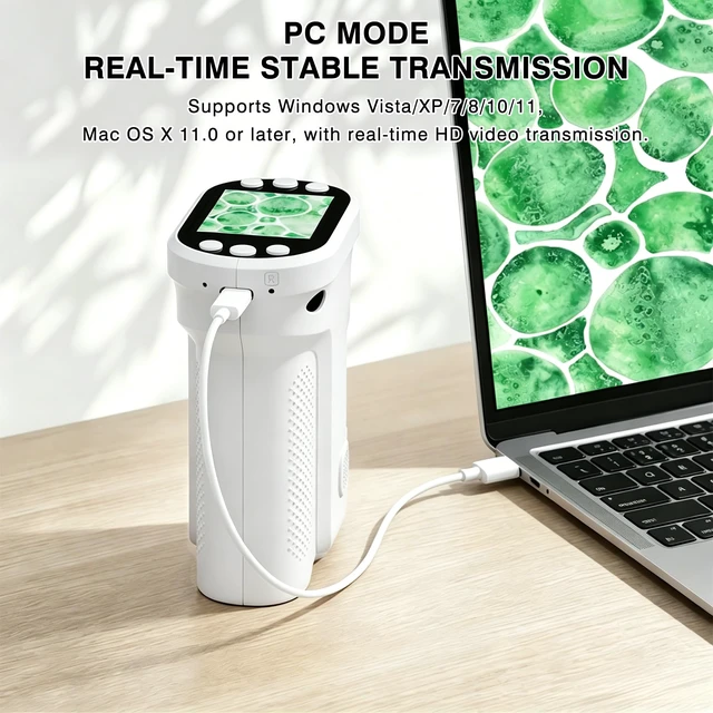 Alt view image 7 of 7 - Kids Digital Microscope, 1000X Handheld Pocket Microscope STEM Science Toy | Portable LED Lighted Pocket Viewer, Rechargeable STEM Science Tool for Insects, Plants & Outdoor Discovery