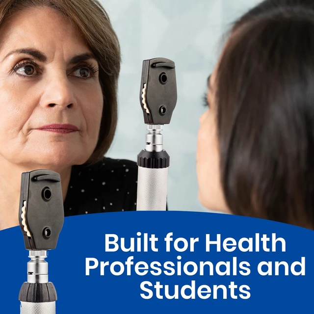 Alt view image 6 of 7 - Combo Otoscope Oph Set - Multi-Function Otoscope/Opthalmoscope for Ear & Eye Examination with Portable Carry Case, Sight Chart & Replacement Tips (1st Edition)