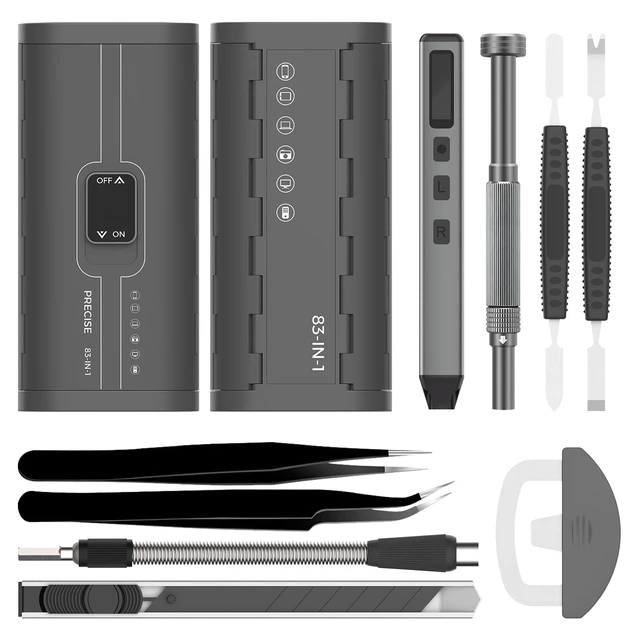 Alt view image 2 of 6 - 83 in 1 Electric Screwdriver Kit, Multi-Purpose Precision Repair Tool Set, Professional Magnetic Repair Tool Kit with 71 Bits for Computer, PC, Phone, Laptop,Drones, Watch, Xbox, PS5