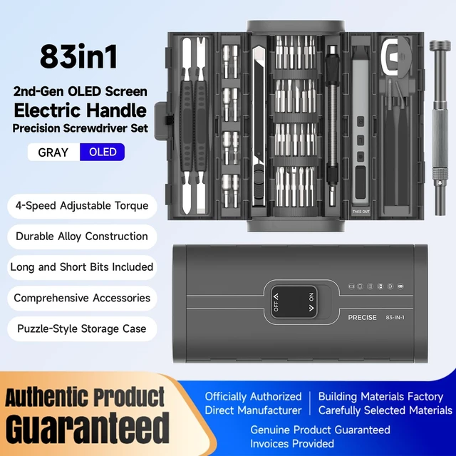 Alt view image 6 of 6 - 83 in 1 Electric Screwdriver Kit, Multi-Purpose Precision Repair Tool Set, Professional Magnetic Repair Tool Kit with 71 Bits for Computer, PC, Phone, Laptop,Drones, Watch, Xbox, PS5