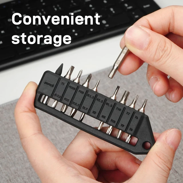 Alt view image 2 of 7 - MBS1 4mm Hex Bit Screwdriver Set, for Opry, D1, U1 Pro Series | 9 PCS Durable S2 Tool Steel Double-Ended Bit Set with Eternal Pencil, T/PH/SL/H sizes, Compatible with 4mm hex drivers
