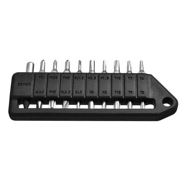 Alt view image 6 of 7 - MBS1 4mm Hex Bit Screwdriver Set, for Opry, D1, U1 Pro Series | 9 PCS Durable S2 Tool Steel Double-Ended Bit Set with Eternal Pencil, T/PH/SL/H sizes, Compatible with 4mm hex drivers