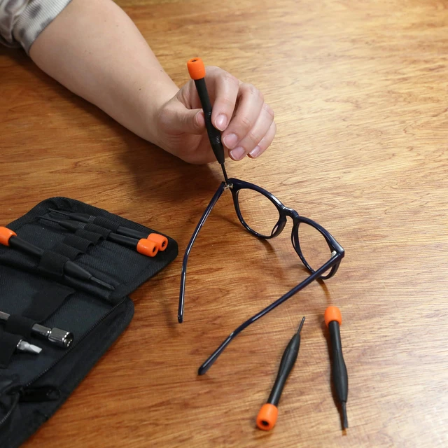 Alt view image 6 of 7 - Mini Tool Set for Home Repair and Maintenance, 26 Pc Tool Kit with Zip Case, Mini Pliers, Precision Screwdrivers, Bits, Sockets, 3 ft Tape Measure for Household Use