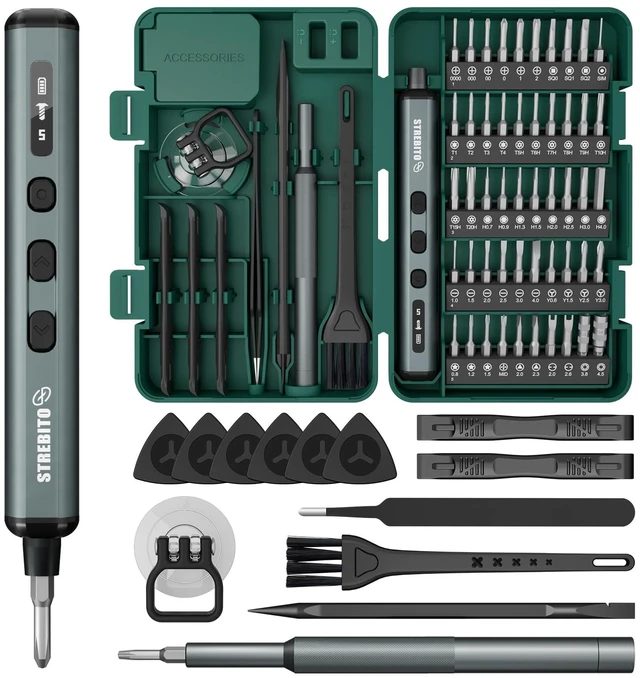 Main image of Electric Screwdriver, 67 in 1 Electric Precision Screwdriver Set | 50 S2 Preicison Bits, 5 Torque Settings, 4 LED Lights, Cordless Screwdriver Repair Tool Kit for PC Building Electronics