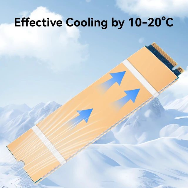 Alt view image 5 of 6 - NVMe Heatsink with M.2 Thermal Pads, 2280 SSD Cooler for PC/Laptop/PS3/PS4/PS5/XBOX, Includes 10x1mm NVMe Thermal Pads, 8x1mm Copper Heatsinks (18PCS Pack)