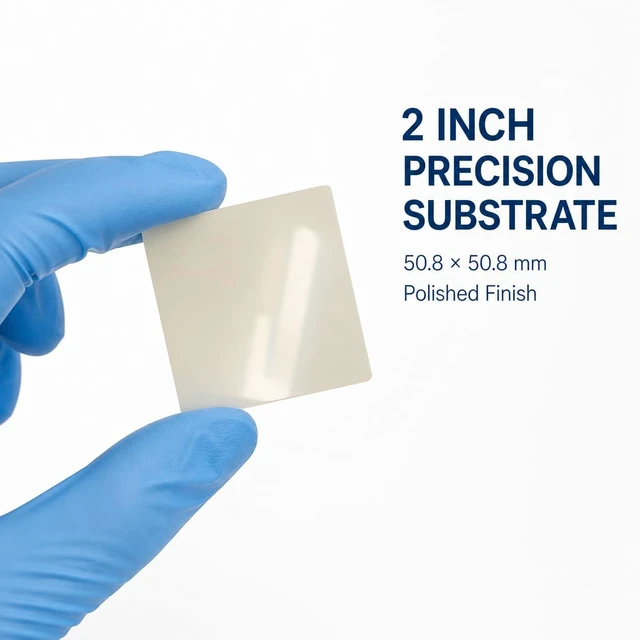 Alt view image 2 of 6 - Aluminum Nitride (AlN) Ceramic Substrate Sheet, 2 Inch 50.8 x 50.8 mm, 0.635mm Thick, Polished Ceramic Heat Spreader for Semiconductor, GPU and AI Hardware Thermal Management, 1 Pack