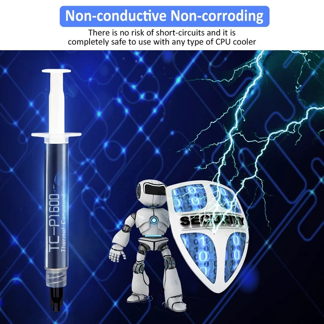Alt view image 3 of 6 - 16W/m·K 5g Thermal Paste - High Performance CPU/GPU Heatsink Compound | Ultra-Safe Thermal Grease - Non-Conductive Liquid Metal Substitute for Computers, Gaming Laptops, Graphics Cards, AM5 Coolers
