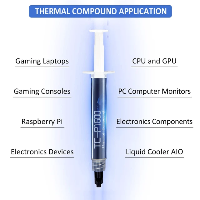 Alt view image 4 of 6 - 16W/m·K 5g Thermal Paste - High Performance CPU/GPU Heatsink Compound | Ultra-Safe Thermal Grease - Non-Conductive Liquid Metal Substitute for Computers, Gaming Laptops, Graphics Cards, AM5 Coolers