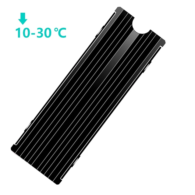 Alt view image 5 of 7 - M.2 Heatsink Cooler 2280 SSD Double-Sided Heat Sink with Thermal Silicone pad for PS5/PC PCIE NVME M2 SSD(Black)