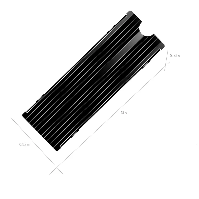 Alt view image 4 of 7 - M.2 Heatsink Cooler 2280 SSD Double-Sided Heat Sink with Thermal Silicone pad for PS5/PC PCIE NVME M2 SSD(Black)