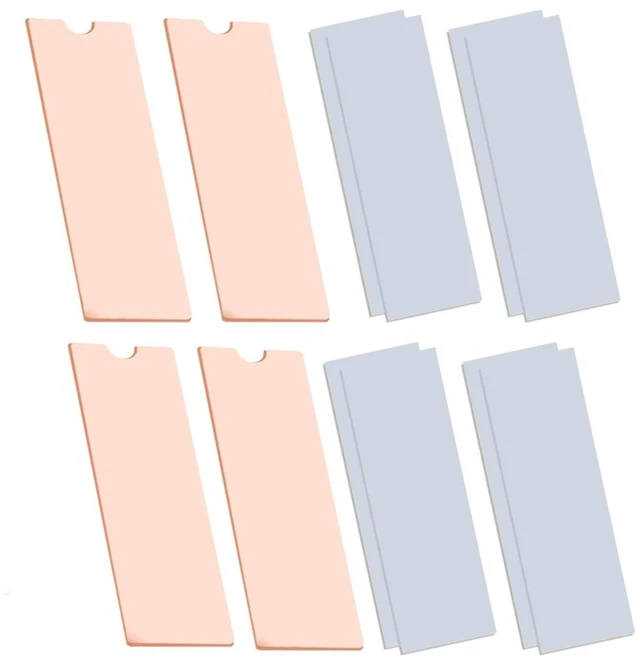 Main image of Laptop M.2 Heatsink Kit, Copper m.2 Heat Sink + Thermal pad 1mm 0.5mm for Cooling Laptop M.2 2280 SSD (4-Pack)