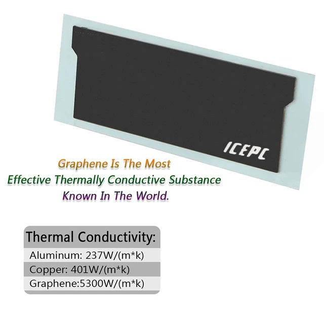 Alt view image 3 of 7 - Graphene Coating Pure Copper Notebook Gaming Laptop Memory Heatsink Cooling Vest Radiator with Thermal Conductive Adhesive(Universal)