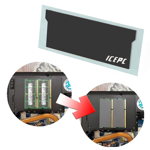 Alt view image 4 of 7 - Graphene Coating Pure Copper Notebook Gaming Laptop Memory Heatsink Cooling Vest Radiator with Thermal Conductive Adhesive(Universal)