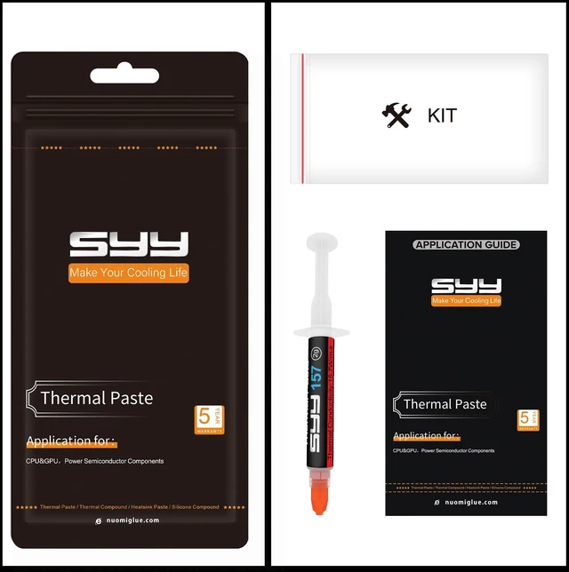 Alt view image 5 of 6 - Thermal Paste, 2 Grams CPU Paste Thermal | Carbon Formula; Fast Heat Transfer; CPU/GPU Compatible; Easy Application; Reliable Cooling