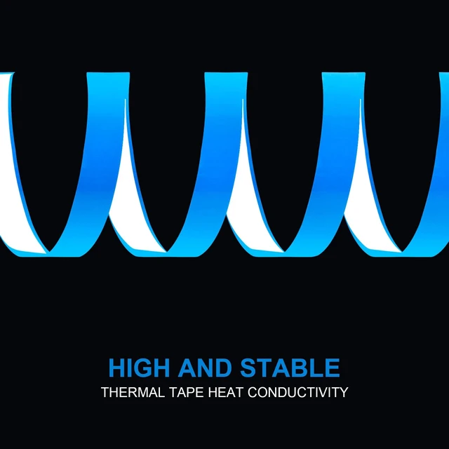 Alt view image 3 of 5 - Thermal Conductive Tape, 10mm x 0.20mm x 25m | Double Side Thermal Adhesive, For Coolers, LED Strips, Computer CPU, GPU