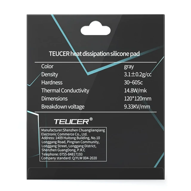 Alt view image 2 of 5 - 2 Pack Thermal Pad 14.8 W/mK, 120x120x0.5mm, Non Conductive Heat Resistance High Temperature Resistance, Silicone Thermal Pads for Laptop Heatsink GPU CPU LED Cooler (0.5mm)