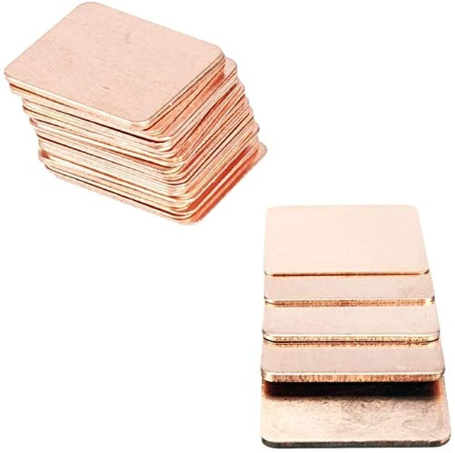 Alt view image 2 of 5 - 40pcs 6 Sizes 20mm Copper Pad Shim Thermal Assortment Kit, Pure Copper Heatsink C1100, Low Profile Thermal Plate Cooler for Cooling CPU GPU VGA RAM VRM VRAM PS5 SSD NVMe M.2 2280 2242 2230