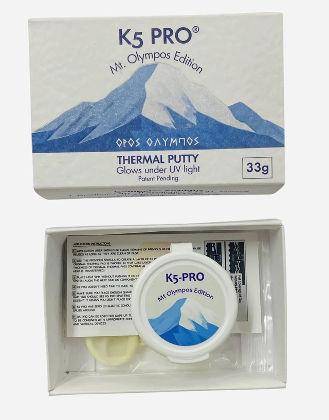 Alt view image 2 of 7 - Mt. Olympos Edition UVReactive 33g New 2025 Version by CSGR | >15W/m·K | Ideal for GDDR6 & GDDR7 VRAM | NonConductive Thermal Putty