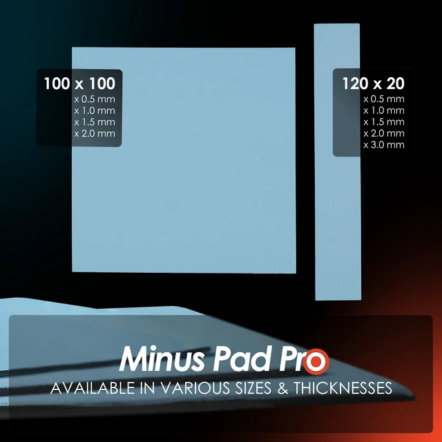 Alt view image 5 of 7 - Minus Pad Pro - 100x100x1.5mm Thermal Interface Pad, Electrically Non-Conductive, High Thermal Conductivity & Compressibility for SSDs, GPUs & Electronics