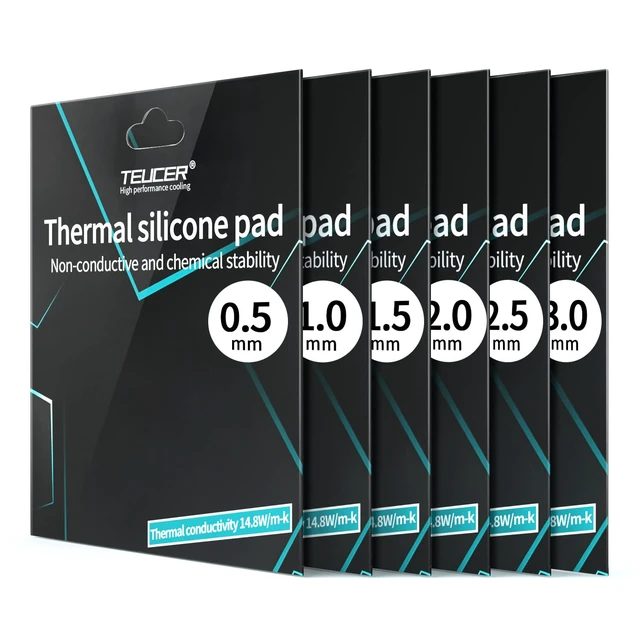 Alt view image 6 of 6 - Thermal Pad 14.8 W/mK, 120x120x0.5mm, Non Conductive Heat Resistance High Temperature Resistance, Silicone Thermal Pads for Laptop Heatsink GPU CPU LED Cooler (0.5mm)
